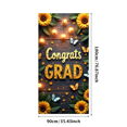 thumbnail image 3 of LUUFILx Congrats Grad Banner Sunflower Decor Backdrop Graduation Party Decoration Background Props Indoor Outdoor Celebration Removable Easy Setup, 3 of 9