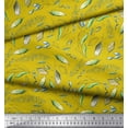 thumbnail image 3 of Soimoi Yellow Cotton Duck Fabric Artistic Leaves Print Sewing Fabric Yard 56 Inch Wide, 3 of 3