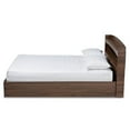 thumbnail image 2 of Baxton Studio Lit Plateforme en Bois Fini Noyer Taille Grand, 2 of 8