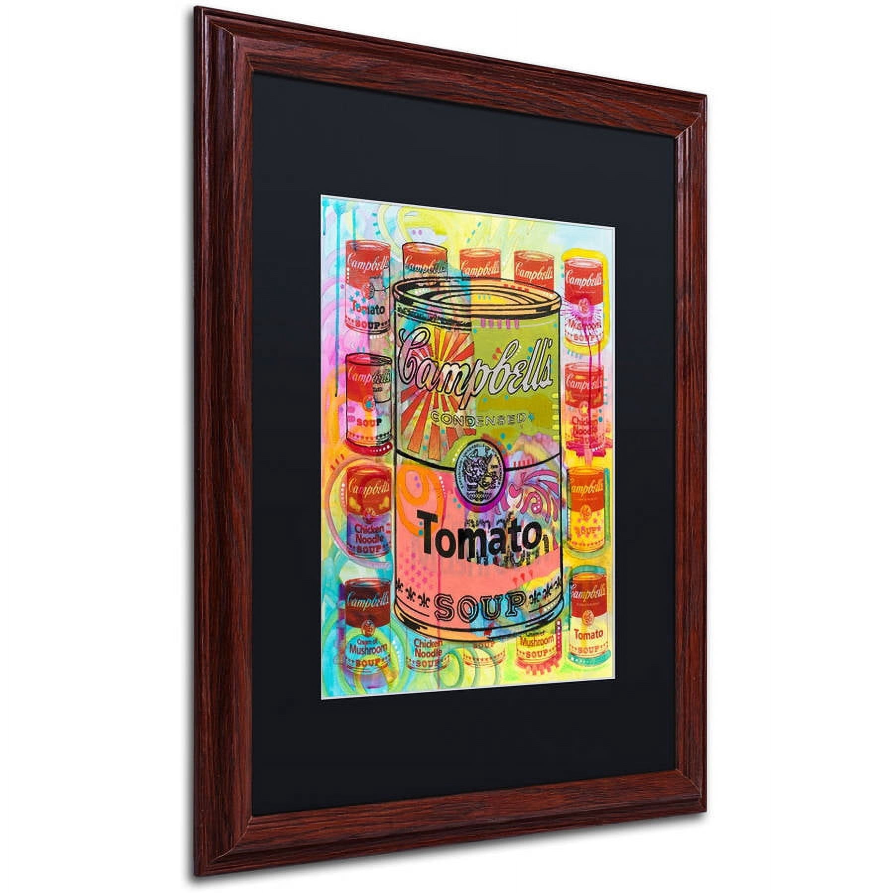 Trademark Fine Art "Tomato" Canvas Art by Dean Russo, Black Matte, Wood Frame