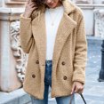 thumbnail image 2 of Fesfesfes Women Cardigan Women Jacket Solid Jacket Button Pocket Turndown Neck Slim Fit Warm Medium And Long Jacket Sale on Clearance, 2 of 6
