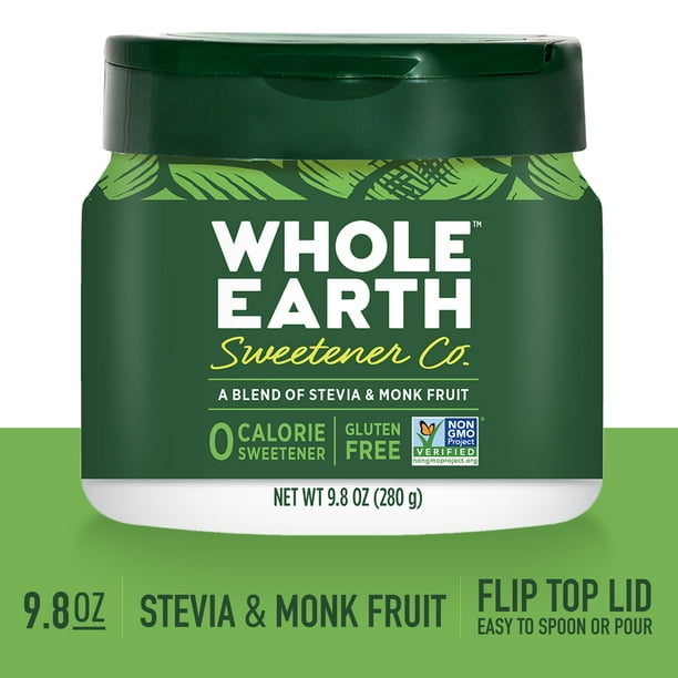 Whole Earth Stevia & Monk Fruit Zero Calorie Sweetener, 9.8 Oz (280 g
