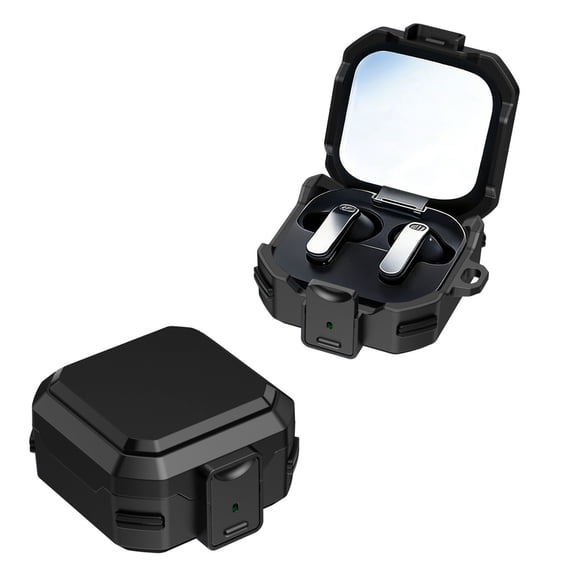 Case Cover for Samsung Buds4/buds4Pro, Thickened ABS Protective Case with Carabiner, Shockproof Protector Earbuds Cover, Precise Cutouts
