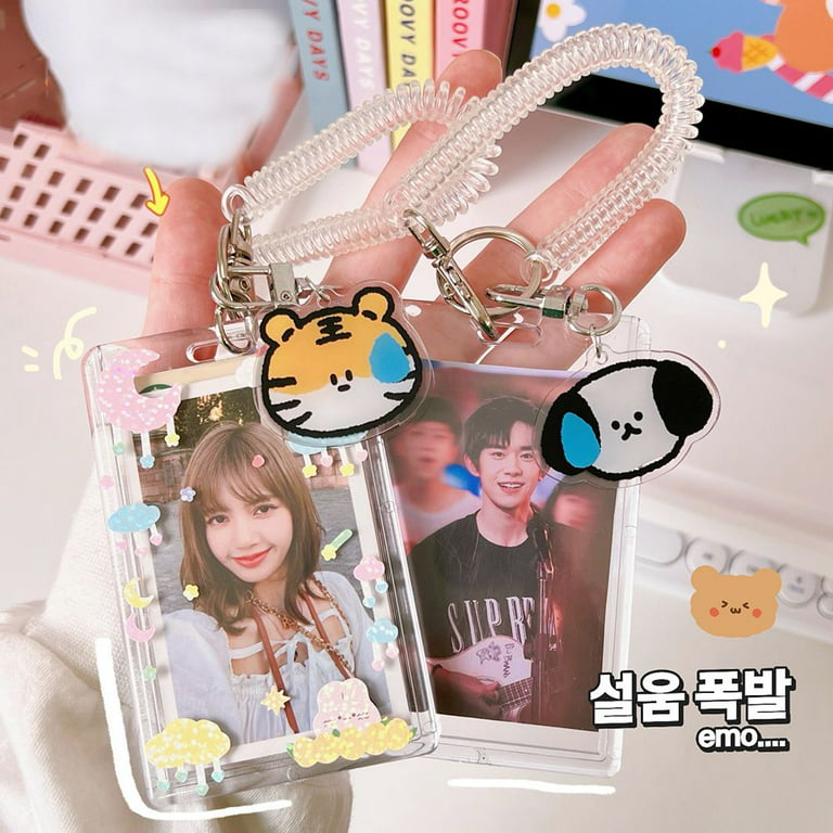 Keychain Idol Photo Protector Clear Photocard Sleeve Kpop Photocard Holder