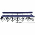 thumbnail image 2 of GoTEAM! Pro 6 Seat Portable Folding Team Bench w/Cupholders and Carry Case (Navy Blue), 2 of 4