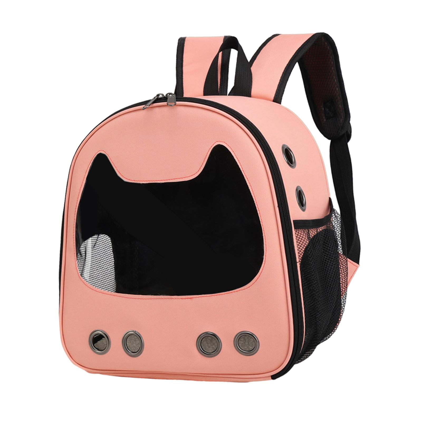 Cat Backpack Pet Carrier Bag Kitten Puppy Lightweight Durable Ventilated Folded Pink