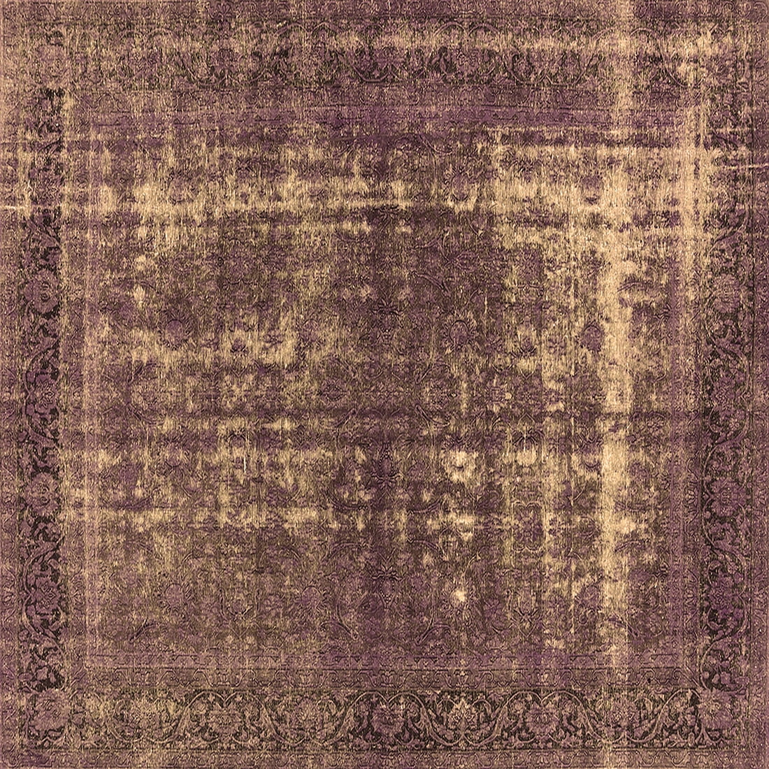 Ahgly Company Indoor Square Persian Brown Bohemian Area Rugs, 6' Square ...