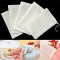 thumbnail image 3 of 10pcs 8x10cm Large Cotton Muslin Drawstring Reusable Bags for Soap Herbs Tea, 3 of 9