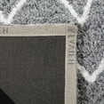 thumbnail image 4 of SAFAVIEH Equinox Erica Abstract Polyester Shag Area Rug, Grey/Cream, 5' x 8', 4 of 7