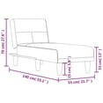 thumbnail image 4 of vidaXL Chaise Longue Dark Grey Fabric, 4 of 5