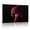 A, variant on XaaKee Hot Pink Rim Light Leopard Canvas Art Prints Modern Panther Canvas Wall Art Neon Backlit Big Cat Canvas Prints Wall Art Inner Framed 18*12Inch