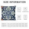 thumbnail image 5 of BANET Navy Blue White Pillow Covers, Persian Carpet Design Decorative Throw Pillows Farmhouse Cushion Pillow Covers for Sofa Couch Outdoor Decor 12x12in, 5 of 5