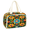 Gray, variant on Jiaoprinted Mexican Style Travel Toiletry Bag for Women, Large Wide-open Makeup Bag, Mexico Boho Floral Waterproof Cosmetic Bag Organizer with Handle