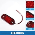 thumbnail image 3 of Unique Bargains Front Rear Side Marker Light 2 LED for Truck Camper Van Lorry RV Plastic Red (Set of 8), 3 of 7