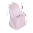 thumbnail image 3 of Efavormart 50PCS Blush Linen Polyester Folding Chair Cover Dinning Chair Slipcover For Wedding Party Event Banquet Catering, 3 of 11