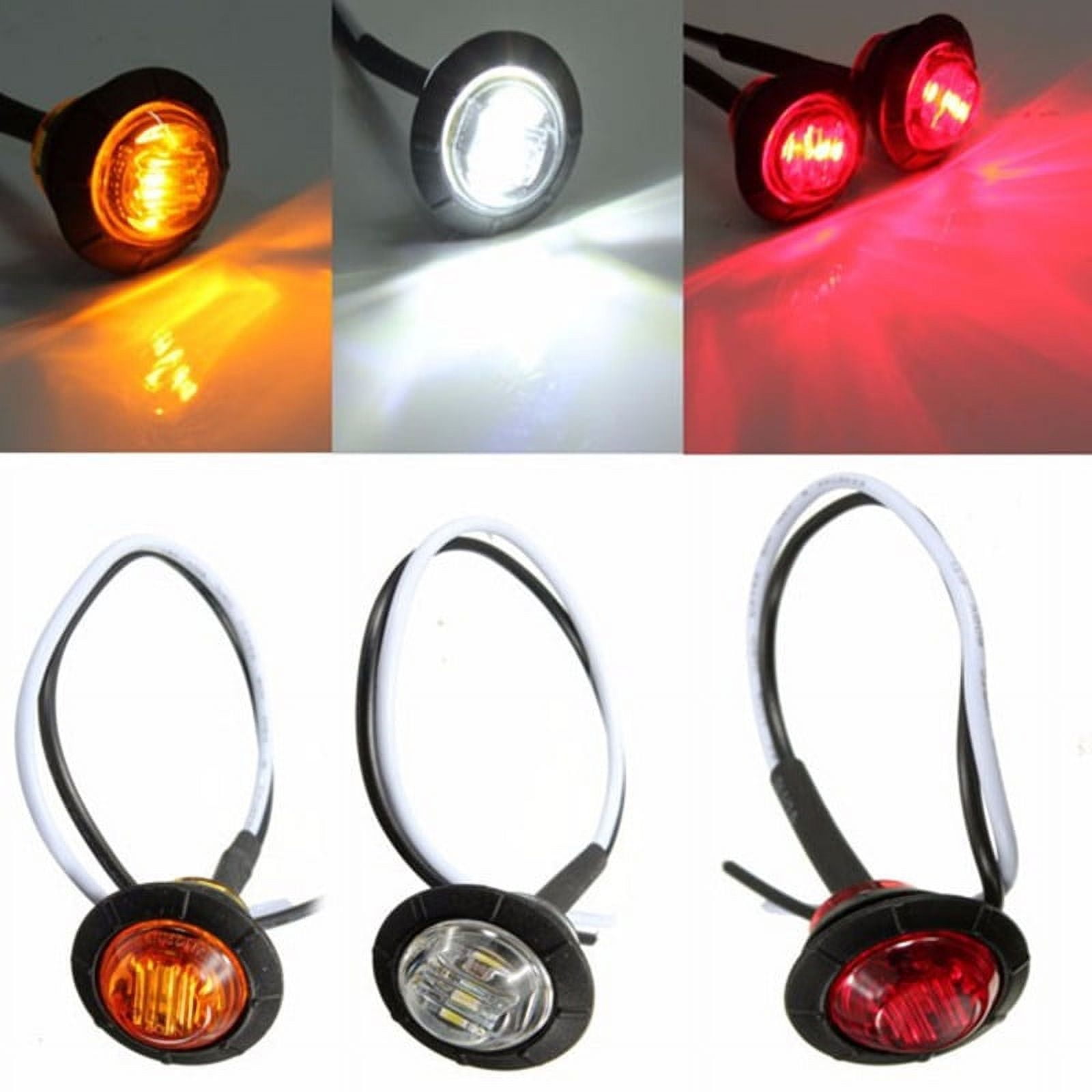 10 luces LED laterales para camión, 3 LED, para señal de autobús ...