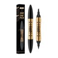 thumbnail image 2 of SDJMa Magical Waterproof EyeBrow Pen, 3D Microblading Eyebrow Pen 4 Fork Tip Tattoo Pencil, Eyebrow Pen with Brow Brush 2 In 1 for Natural Looking Brows (Black), 2 of 5