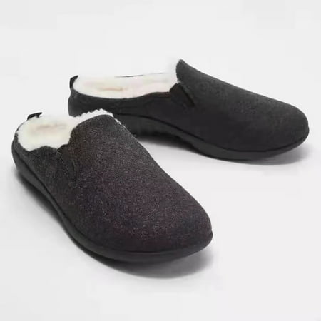 

Men s And Women s Winter Plush Slippers Solid Color Plus Plush Cotton Slippers