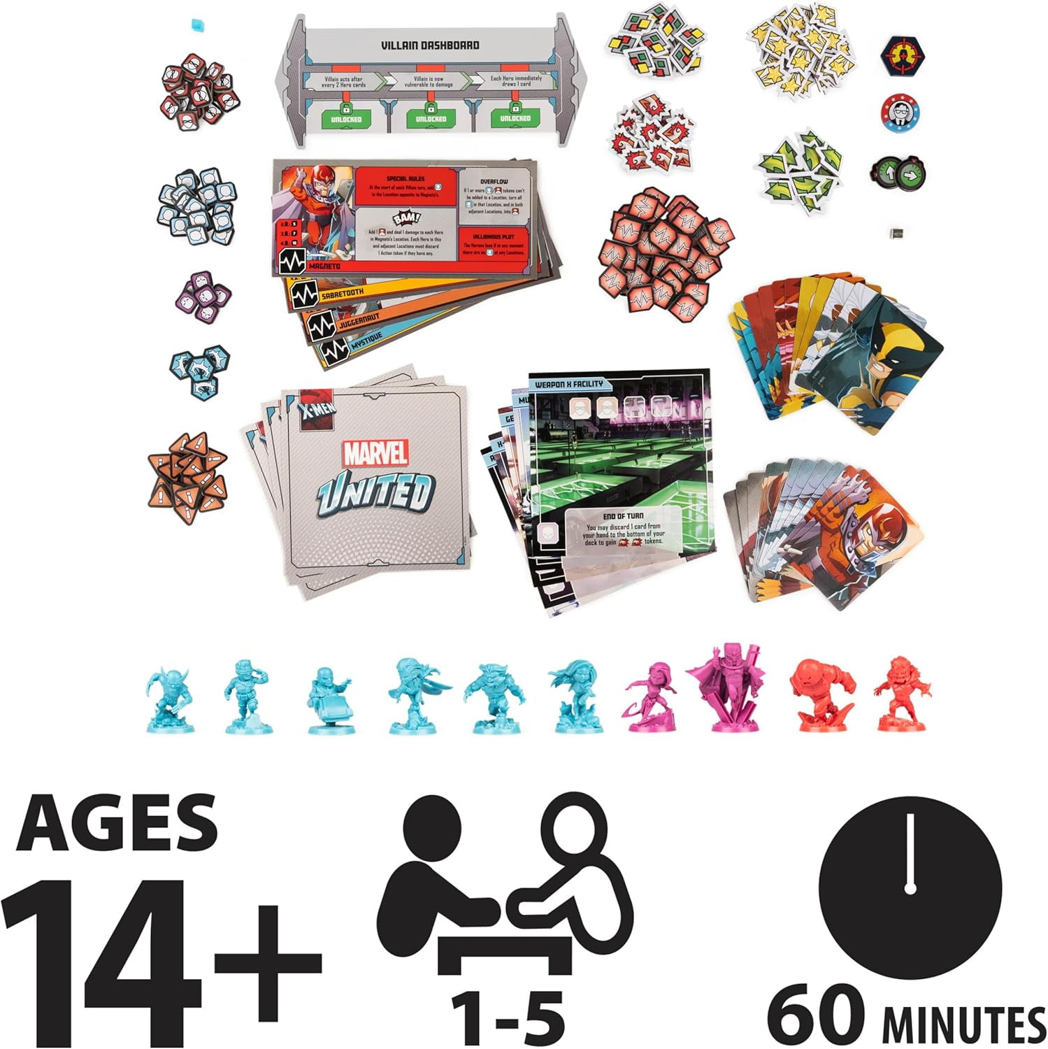 Spin Master Games Kids and Adults X-Men Marvel United Board Game