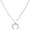 Silver, variant on Stainless Steel Moon Crescent Half Circle Charm Statement Anniversary Colloar Necklace