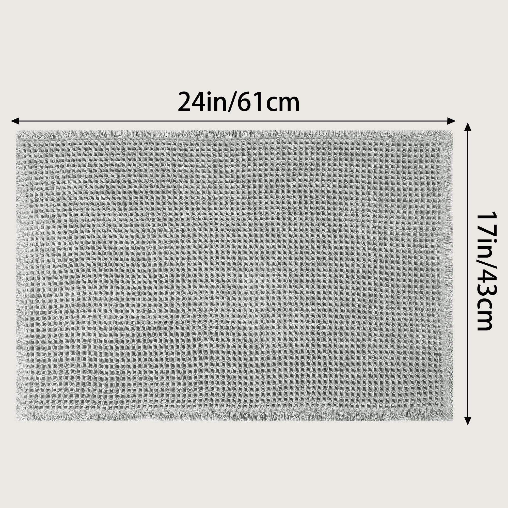 Unique Bargains 3 Pcs Washable Thick Rugs Grey 17" x 24"/18" x 30"/24" x 36"