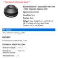 thumbnail image 2 of Rear Brake Drum - Compatible with 1996 - 2002 Chevy Express 2500 1997 1998 1999 2000 2001, 2 of 2