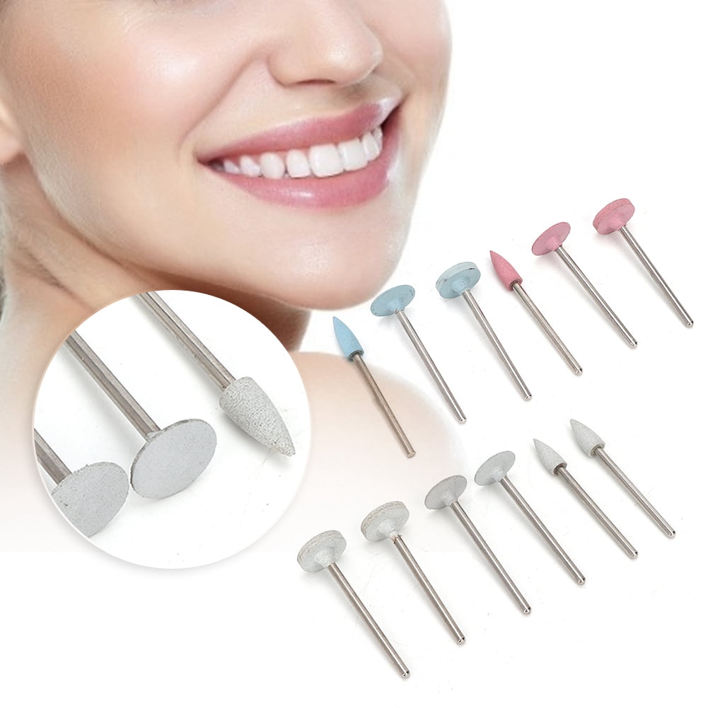 12PCS Dental Fittings Silicnone Grinding Heads for Smoothing Polishing Teeth 