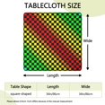 thumbnail image 2 of Rainbow Color Checkered Pattern Square Fitted Tablecloth with Elastic Edge,Square Table Cover,Washable Elastic Table Cover for Home Kitchen Party Decor 34"x34", 2 of 6