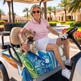 thumbnail image 3 of Golf Cart Seat Covers for 2 Seater,Beach Surfboard Microfiber Cart Seat Towel Blanket,Summer Sea Surfing Tropical Botanical Tree Absorbent NonSlip Bench Seats Protector for Golf Course 51"x31", 3 of 9