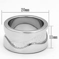 thumbnail image 2 of Rhodium Brass Ring with No Stone for Women Style LOA853, 2 of 2