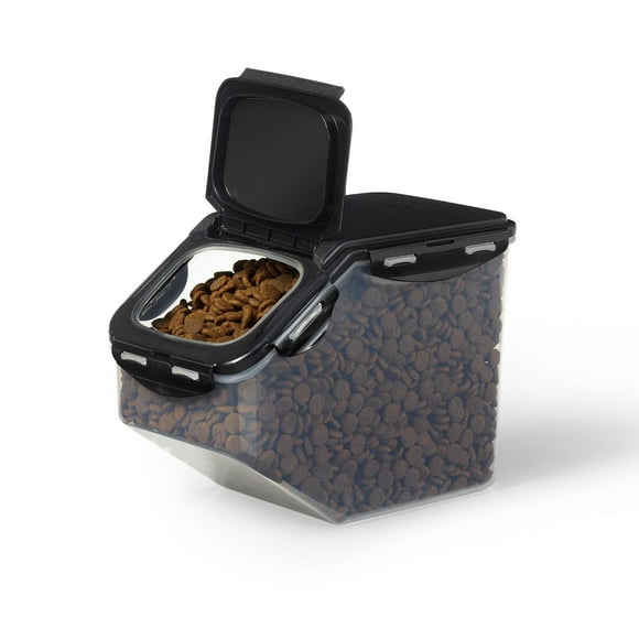 Starfrit LocknLock Flip Top Pet Food Container, 169 oz / 5 L, Airtight & Leakproof, BPA-Free Plastic, Odor Control, Easy Access Lid, Dishwasher Safe, Holds 5 lb Dry Food, Dog or Cat Food Storage Bin, Keep your pet’s food fresh with the Starfrit LocknLock Flip Top Pet Food Container. Its airtight, leakproof seal locks in freshness, and the flip-top lid makes scooping easy. BPA-free, dishwasher safe, and holds up to 5 lb (2.3 kg) of dry food. 5 L / 169 oz capacity.
