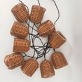 thumbnail image 2 of Decorative Outdoor Patio String Lights - Rattan Wire Globe Style Lantern String Lights with 10 Bell Lights, Indoor Outdoor Patio String Light for Home Pergola Porch Party Backyard, 2 of 4
