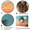 thumbnail image 3 of Designart "Sunset'S Palm Tree" Palms & Palm Trees Wall Decor, 3 of 7
