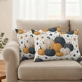 thumbnail image 2 of Blue Yellow Fall Outdoor Waterproof Pillow Covers, Pumpkins Maple Leaf Thanksgiving Decorative Rectangle Throw Pillowcase Sofa Cushion Sham for Patio/Couch/Chair, 20"x12" 2 Pack, 2 of 8