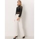 thumbnail image 2 of INSPIRE CHIC Blusas de manga larga de encaje para mujer Blusas florales elegantes con cuello con volantes Negro XL, 2 of 6