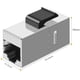 thumbnail image 5 of Paquete de 5 cabezales de paso de red, conector RJ45, adaptador de extensión de Cable de extensión de interfaz de cabezal de cristal de red Gigabit, 5 of 7