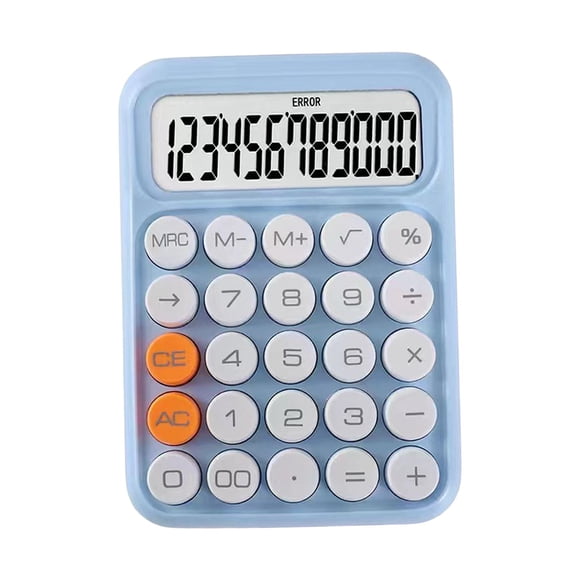Calculadora de 12 dígitos perfecl de escritorio con botones grandes de sensibilidad suave Azul claro