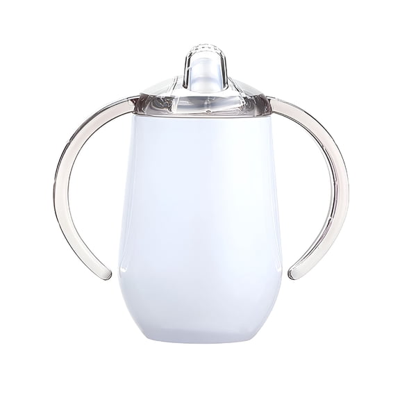 ACDANC Glass & Bottle, Stainless Steel Sippy Cup with Handles & Silicone Lids 10 Oz Double Wall Vacuum Insulated Sippy Cup Mug Tumbler Toddler Cups for Boys and Girls Non Spill Sippy Cup