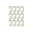 thumbnail image 6 of Utopia Alley Shower Hooks - Double Shower Curtain Rings for Bathroom - Rust Resistant Shower Curtain Hooks for Shower Curtain or Liner - Double Roller Shower Curtain Hooks - Set of 12, Gold, 6 of 11