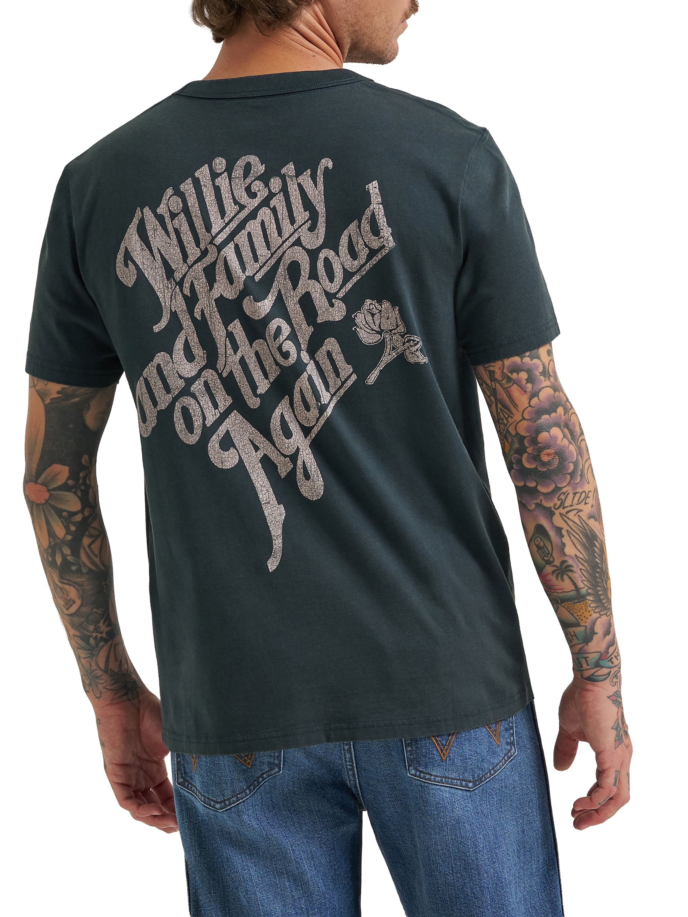 Wrangler® Men's Short Sleeve Willie Nelson Graphic Tee, S-3XL