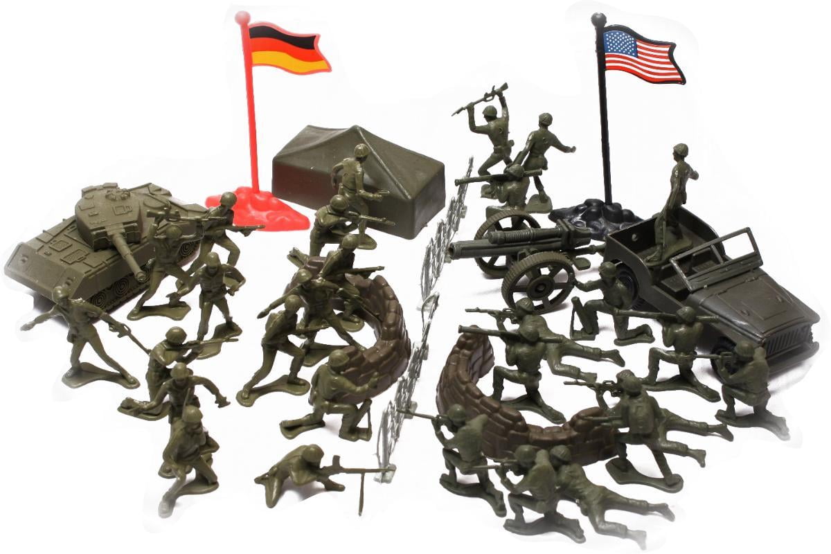 WWII Army Men, Toy Soldier Play Set 