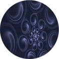 thumbnail image 1 of Ahgly Company Indoor Round Patterned Night Blue Area Rugs, 3' Round, 1 of 6