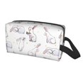 thumbnail image 2 of Goofa Rabbit Eating Printed Toiletry Bag with Handle,Large Capacity Travel Makeup Cosmetic Bag for Women, Carry on Airport Airline Compliant Bag, 2 of 9