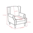 thumbnail image 5 of DREAMSIDEA Wingback Accent Chair with Nailhead Trim & Retro Wood Legs,Morden ArmChair for Living Room-Rococo Orange, 5 of 6