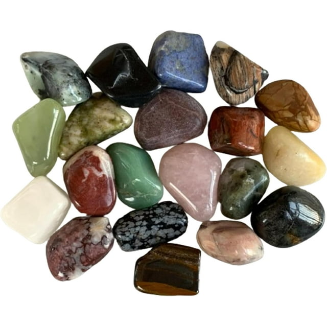 WHOLESALE Assorted Tumbled Stones, Polished Natural Assorted Gemstone, Assorted Polished Rocks (Assorted, 0.25 Pound)