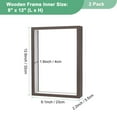 thumbnail image 3 of 2-Pack Dried Flower Frame, 8 x 12 Inch Double Acrylic Wooden Dried Flower Photo Floating Frame [Coffee], 3 of 7