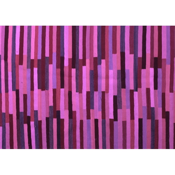 Ahgly Company Indoor Rectangle Oriental Purple Traditional Area Rugs, 2' x 3'