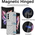 thumbnail image 5 of Case Compatible with Samsung Galaxy Z Fold 3 with Magnetic Hinge Kickstand Ultra Thin Hard PC Full Protective Case-Gray, 5 of 6