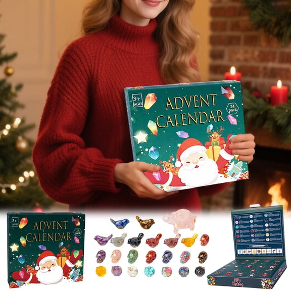 Countdown Sets Advent Calendar 202 Gem Rocks for Kids Teens and Adults Holiday