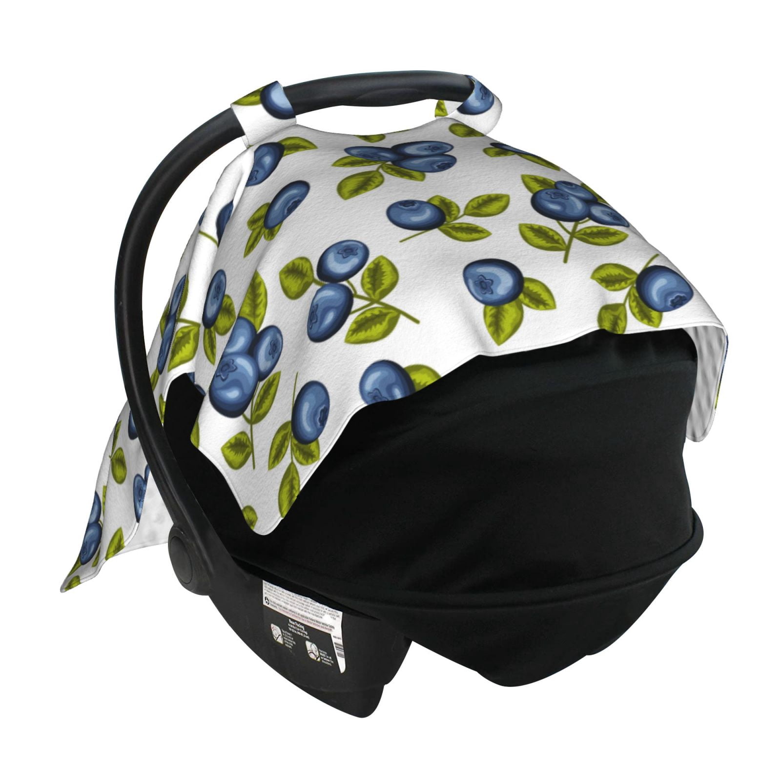 Car Seat Cover Baby - Blueberry leaf design Breathable Infant Car Seat Cover for Baby Carseat, Lightweight Comfort Baby Essentials Must Haves Newborn Stuff for Girl Boy